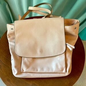Banana Republic Pink Leather Backpack Purse